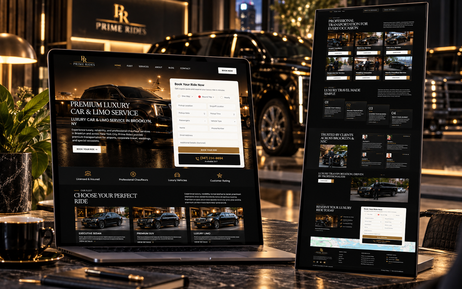 Prime Rides NYC website